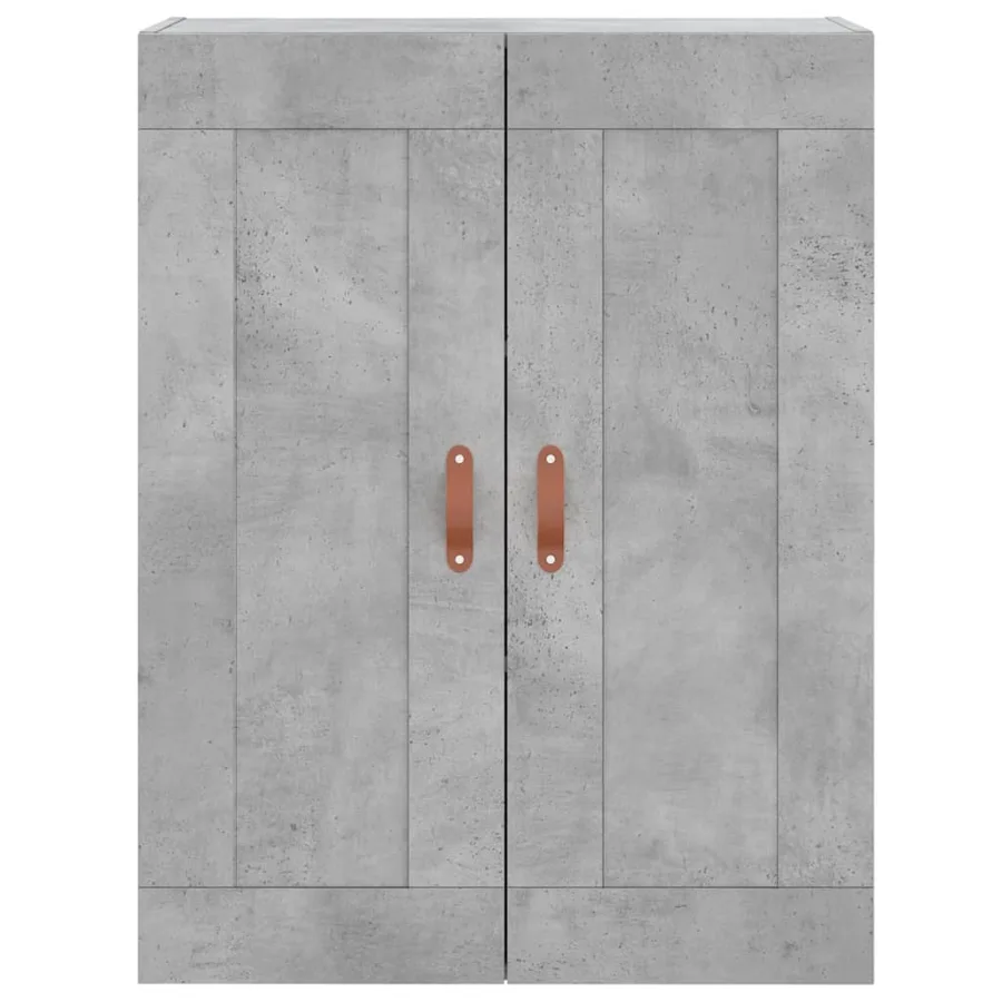 Buffet haut Gris béton 69,5x34x180 cm Bois d'ingénierie - 6