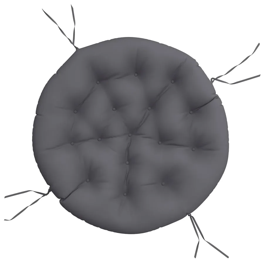 Coussin rond anthracite Ø 100 x11 cm tissu oxford - 2