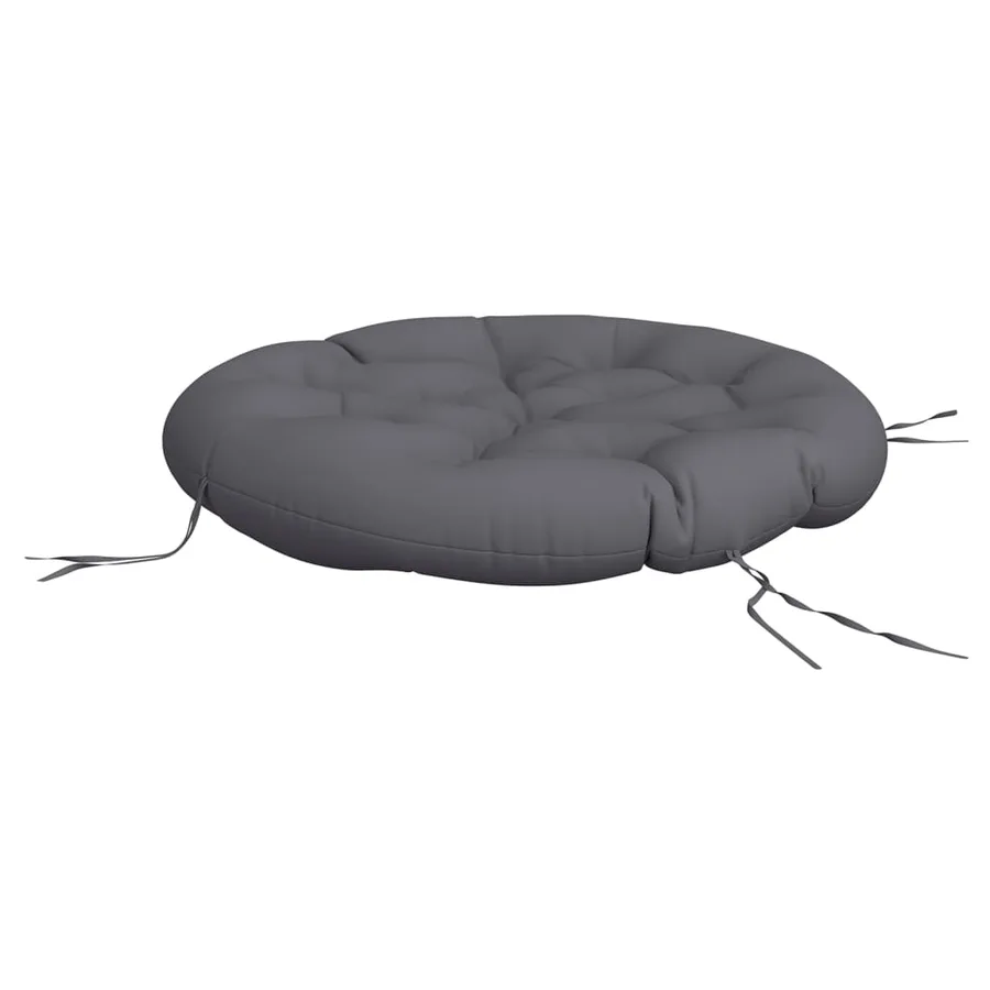 Coussin rond anthracite Ø 100 x11 cm tissu oxford - 4