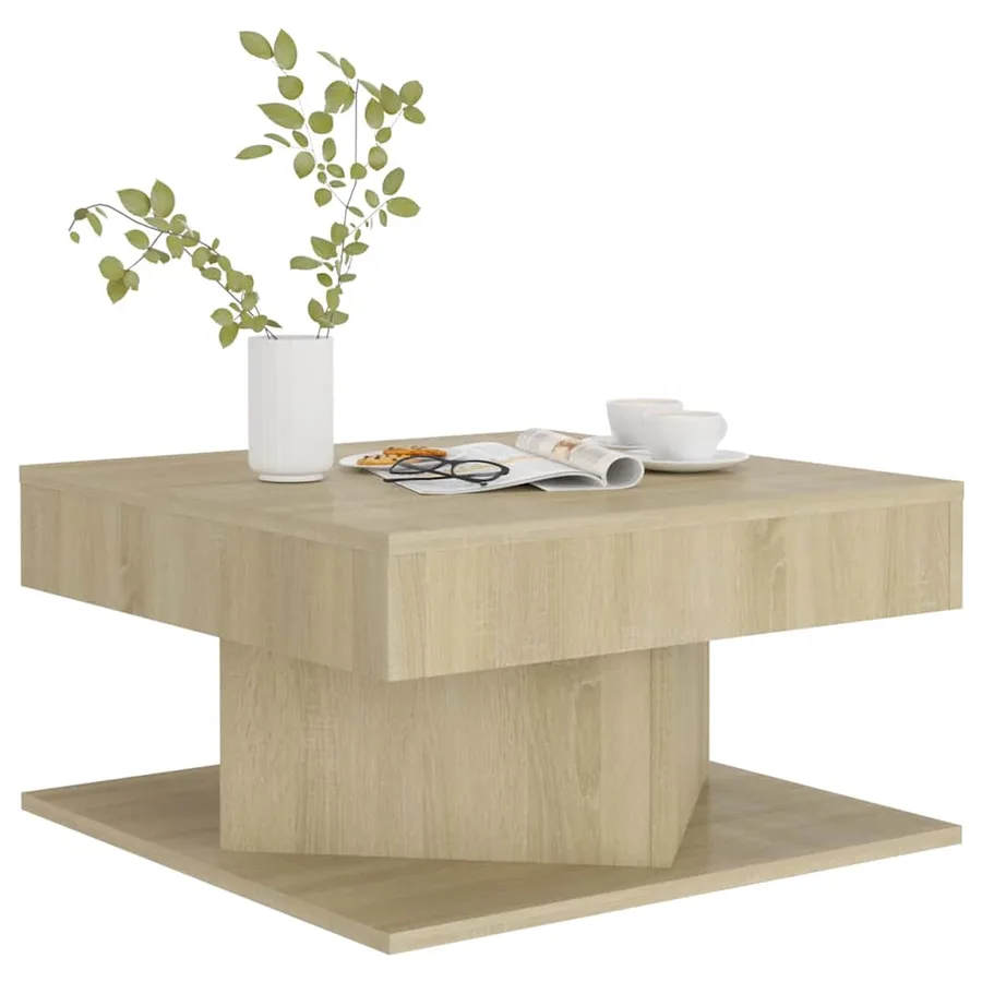Table basse Chêne sonoma 57x57x30 cm Bois d’ingénierie - 4