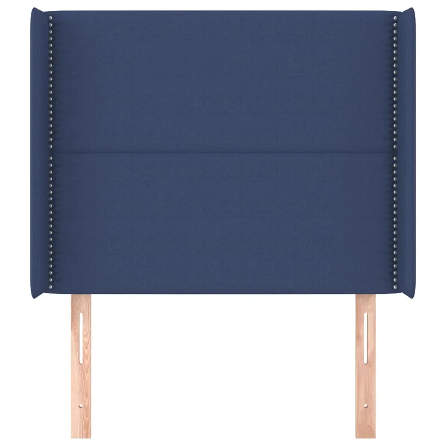 Tête de lit avec oreilles Bleu 103x16x118/128 cm Tissu - 3