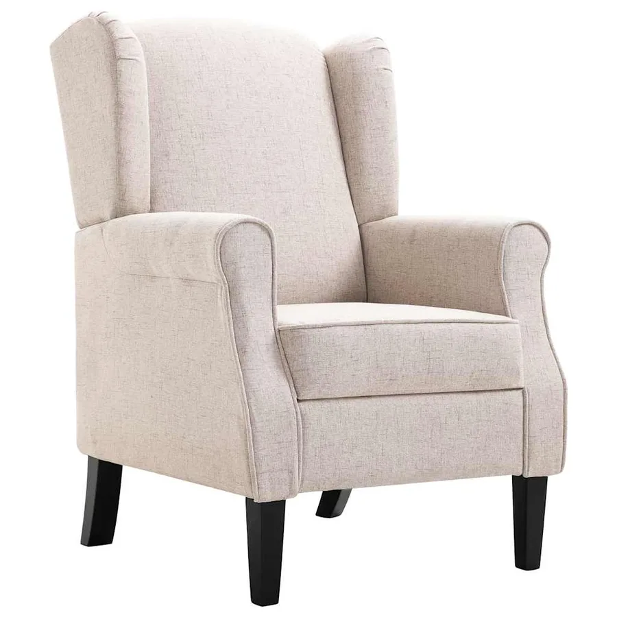 Fauteuil beige tissu - 2
