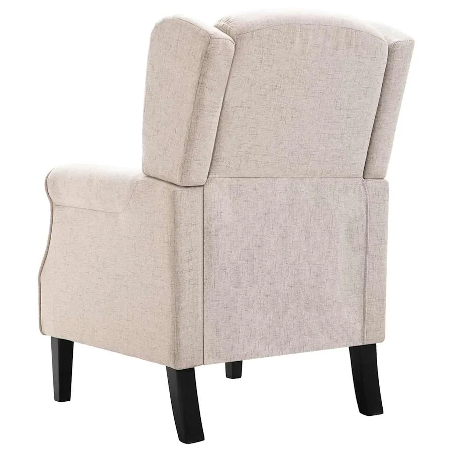 Fauteuil beige tissu - 5