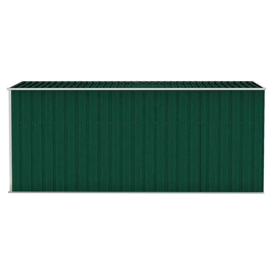 Abri de jardin mural Vert 118x382x178 cm Acier galvanisé - 4