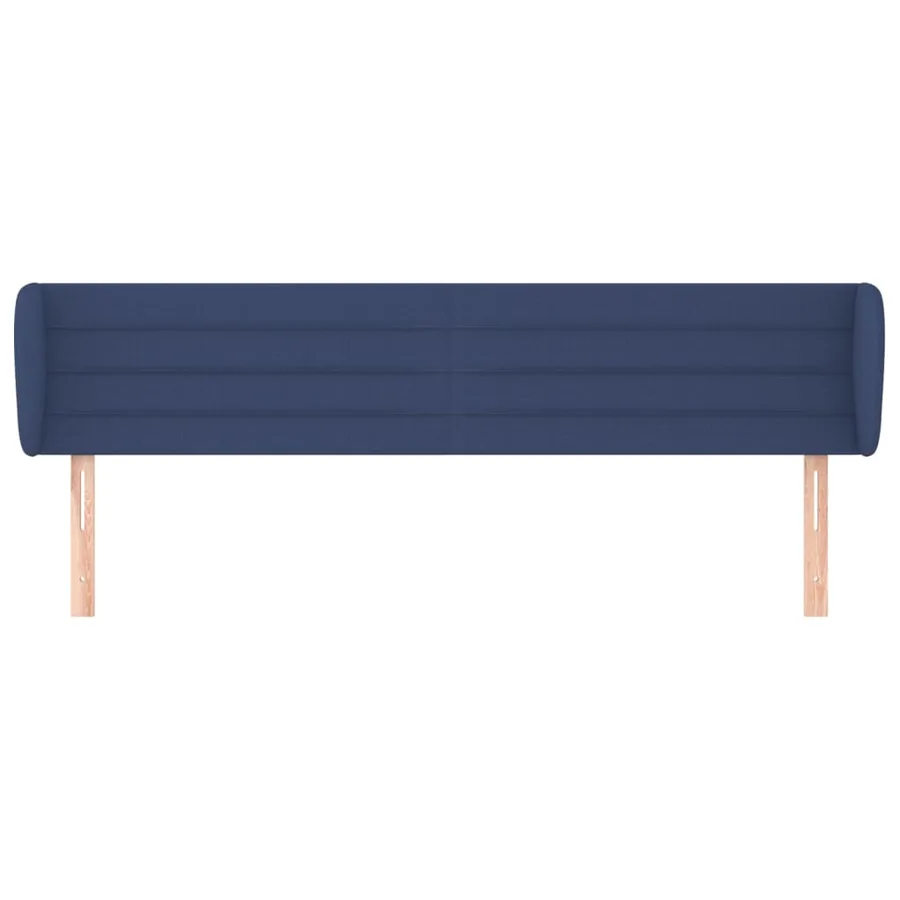 Tête de lit avec oreilles Bleu 203x23x78/88 cm Tissu - 3