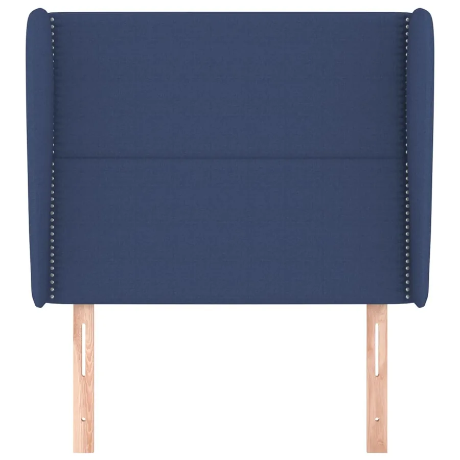 Tête de lit avec oreilles Bleu 103x23x118/128 cm Tissu - 3