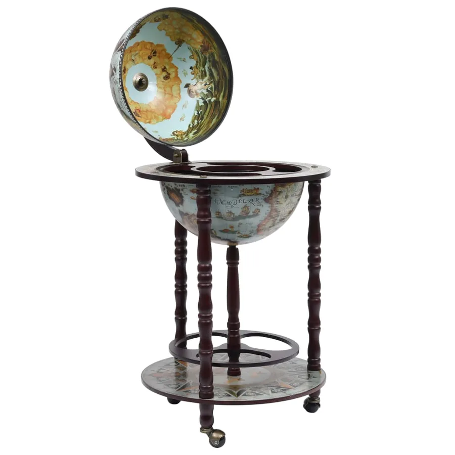 Bar sous forme de globe Bois d'eucalyptus Bleu - 2