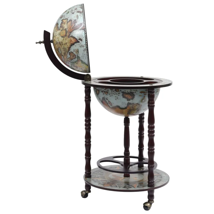 Bar sous forme de globe Bois d'eucalyptus Bleu - 4