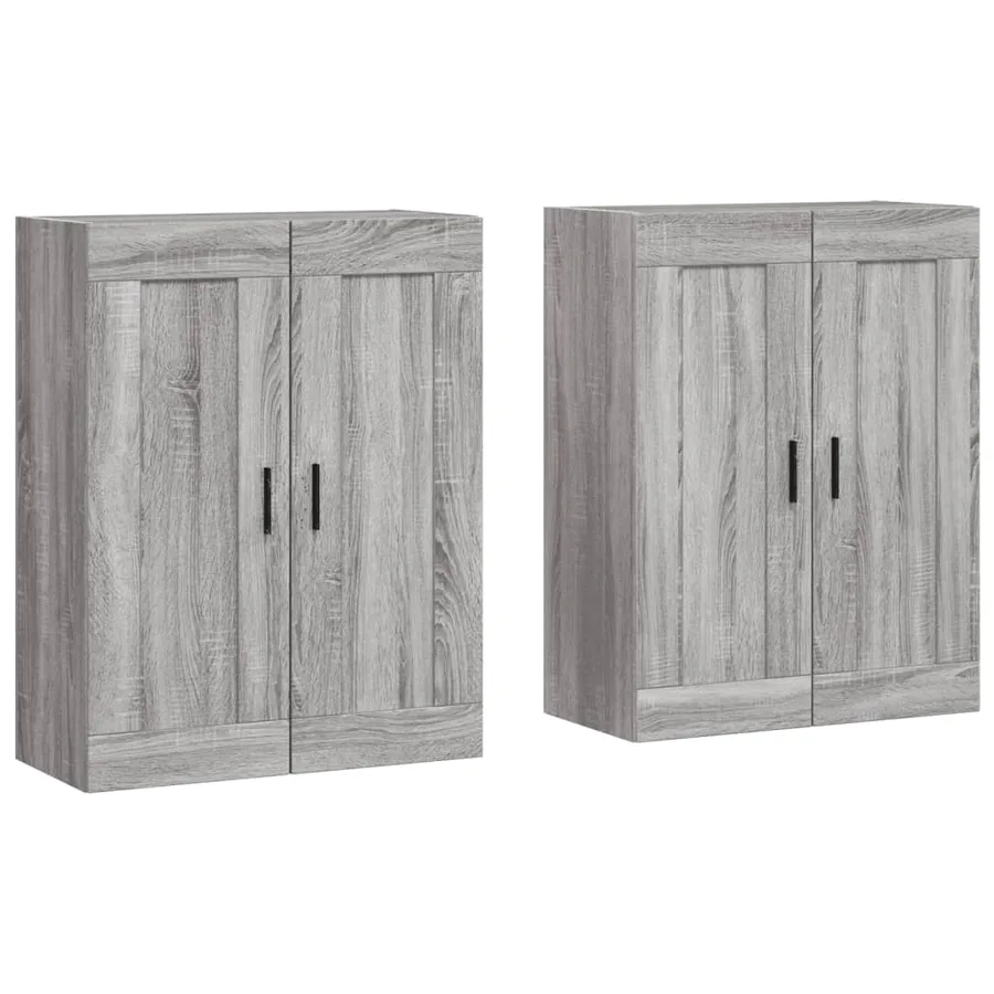 Armoires murales 2 pcs sonoma gris bois d'ingénierie - 2