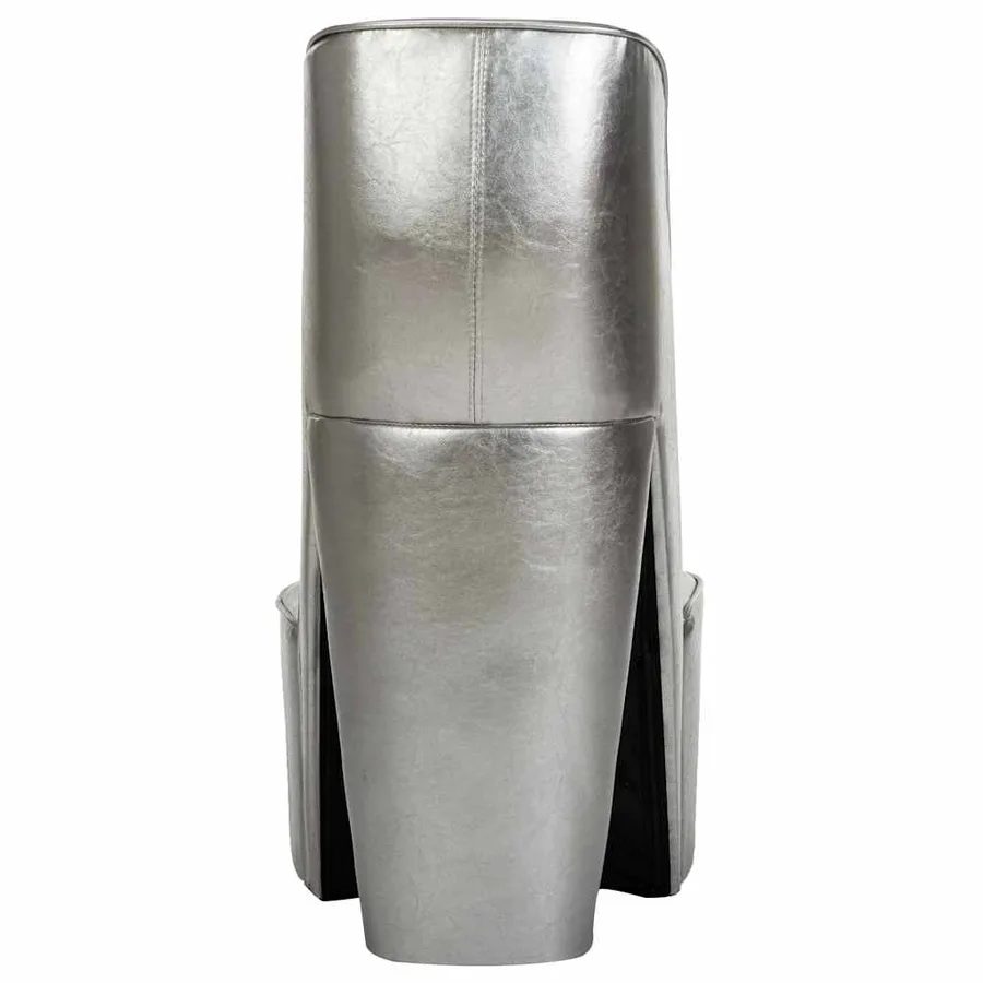 Chaise en forme de chaussure à talon haut argenté similicuir - 6