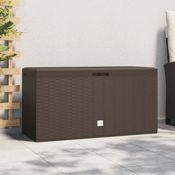 Boîte de rangement de jardin Marron 114x47x60 cm
