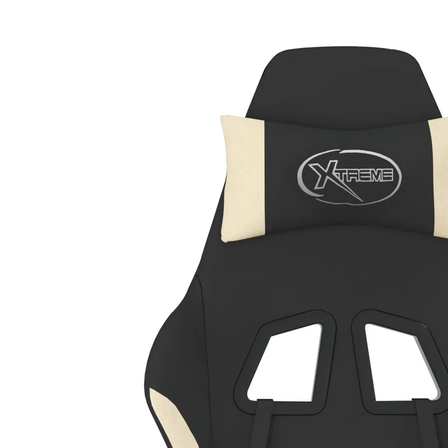 Chaise de jeu de massage Noir et crème Tissu - 11