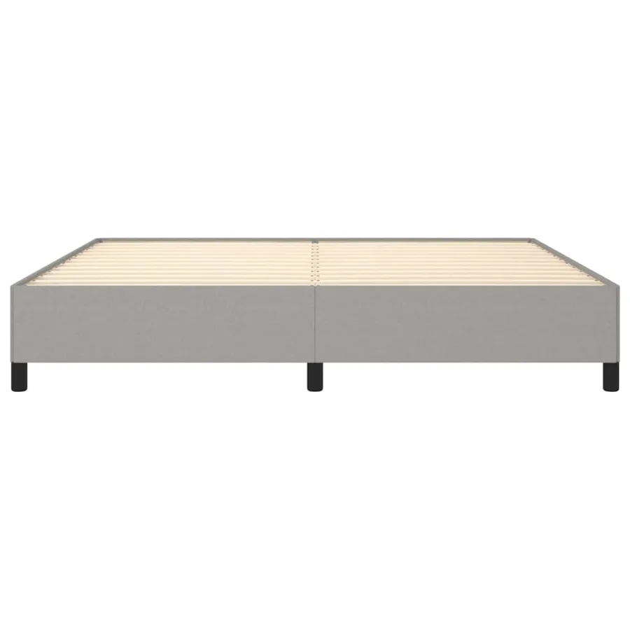 Cadre de lit sans matelas gris clair 200x200 cm tissu - 5