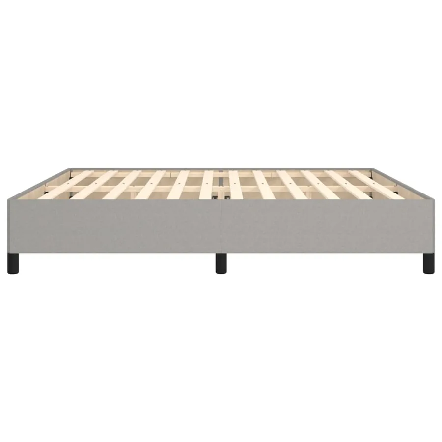 Cadre de lit sans matelas gris clair 200x200 cm tissu - 6