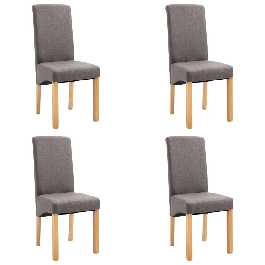 Chaises à manger lot de 4 taupe tissu - 2