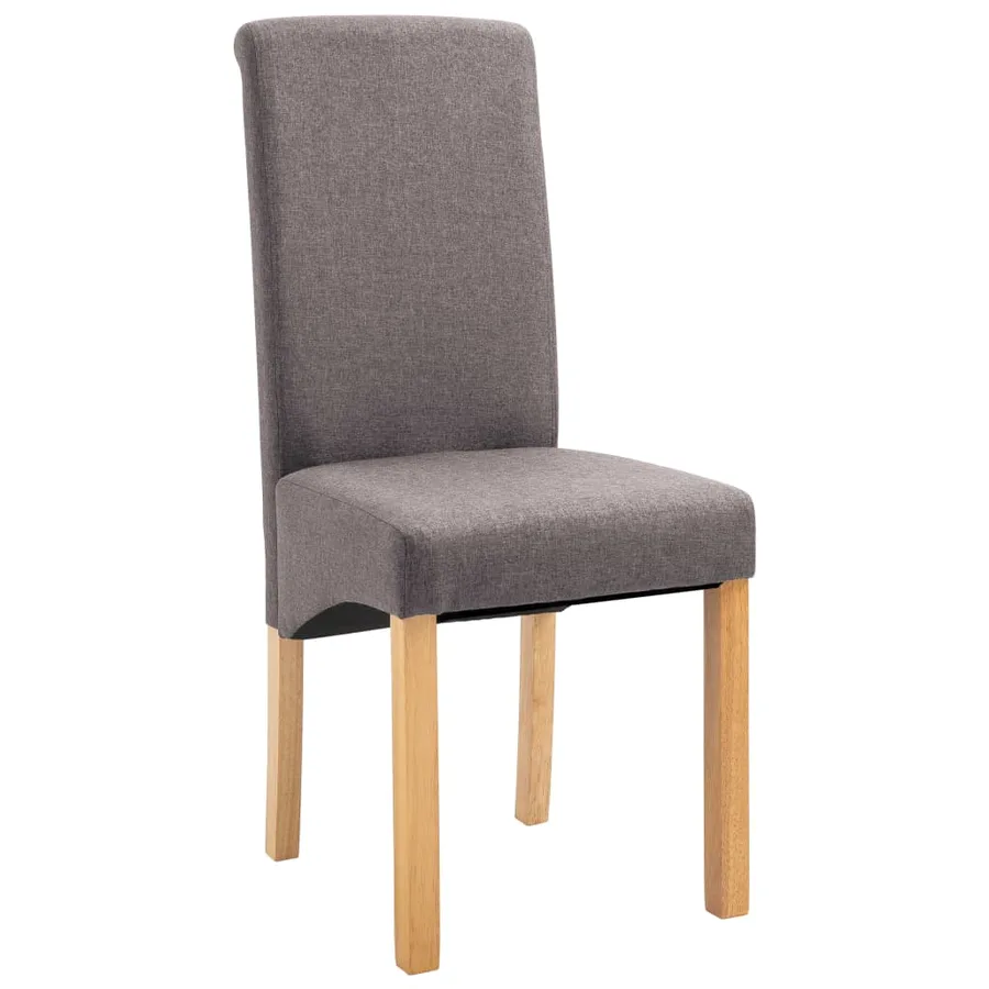 Chaises à manger lot de 4 taupe tissu - 3