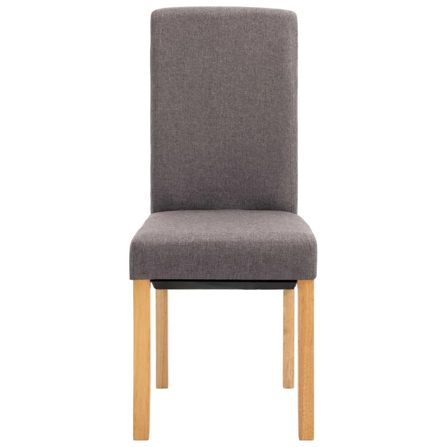 Chaises à manger lot de 4 taupe tissu - 4