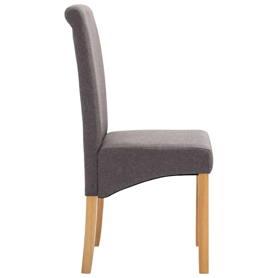 Chaises à manger lot de 4 taupe tissu - 5