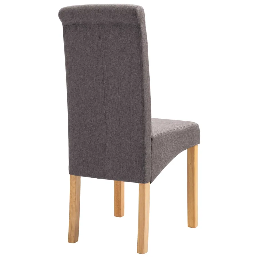 Chaises à manger lot de 4 taupe tissu - 6