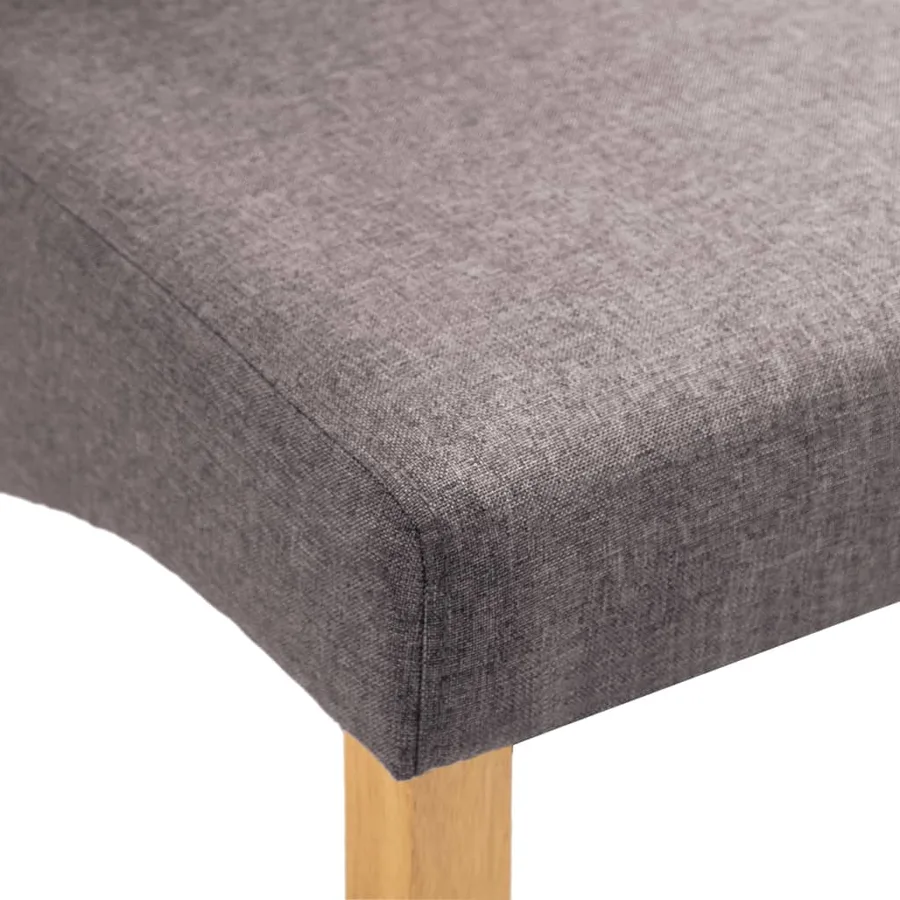 Chaises à manger lot de 4 taupe tissu - 7