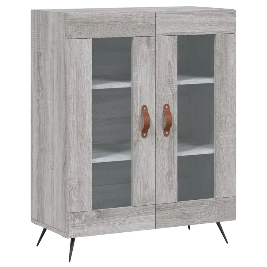 Buffet haut Sonoma gris 69,5x34x180 cm Bois d'ingénierie - 7