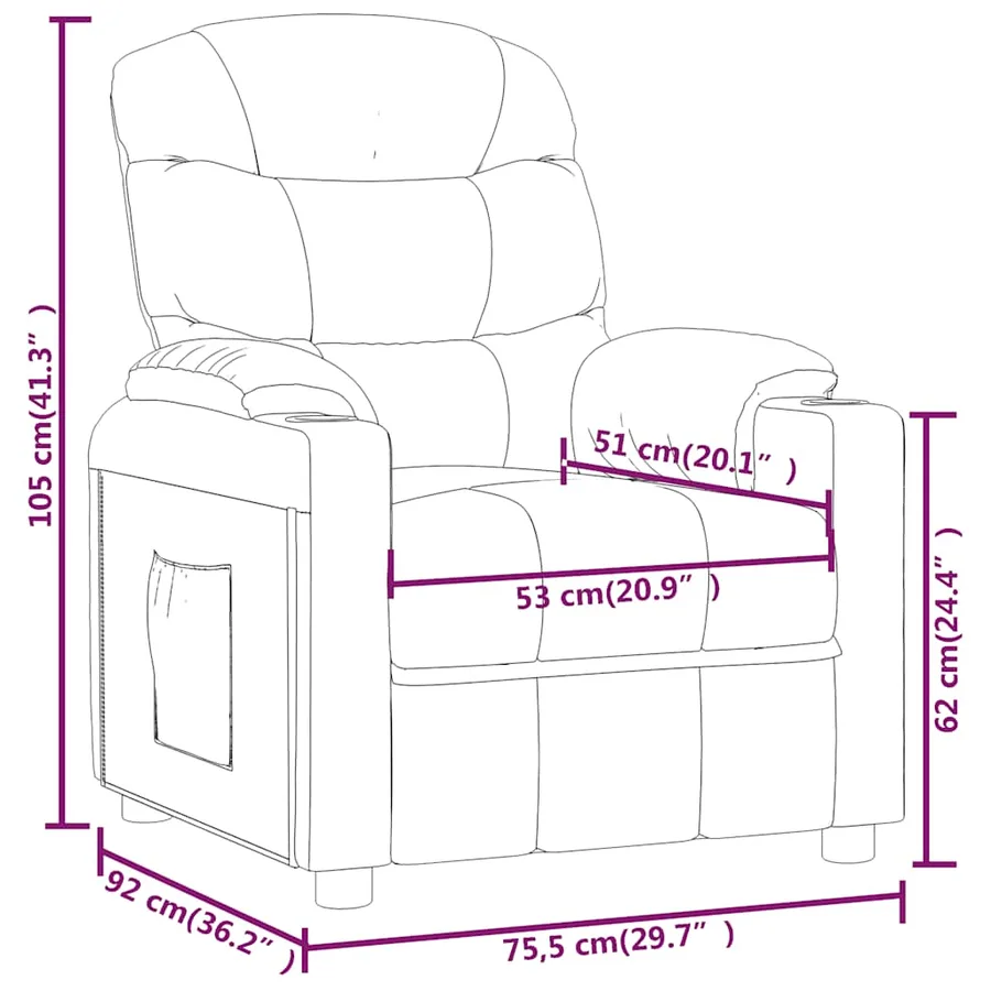 Fauteuil inclinable électrique Gris clair Tissu - 12