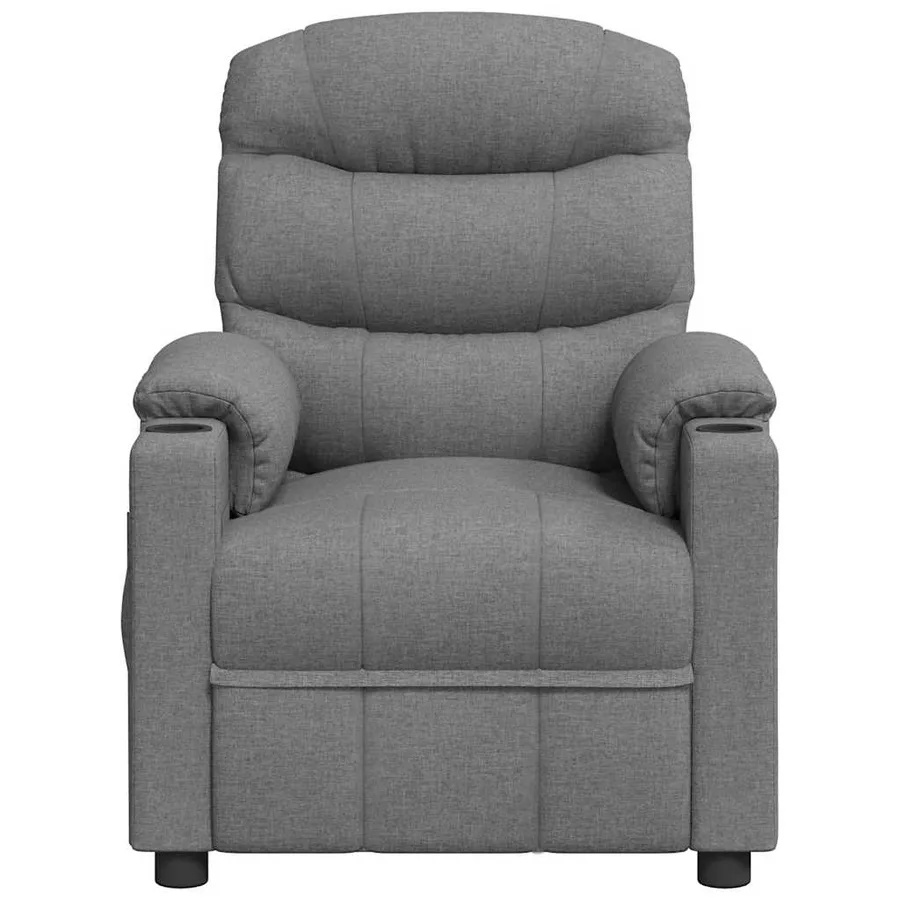 Fauteuil inclinable électrique Gris clair Tissu - 4