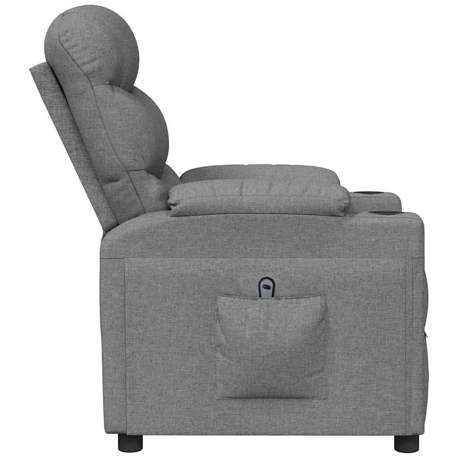 Fauteuil inclinable électrique Gris clair Tissu - 5