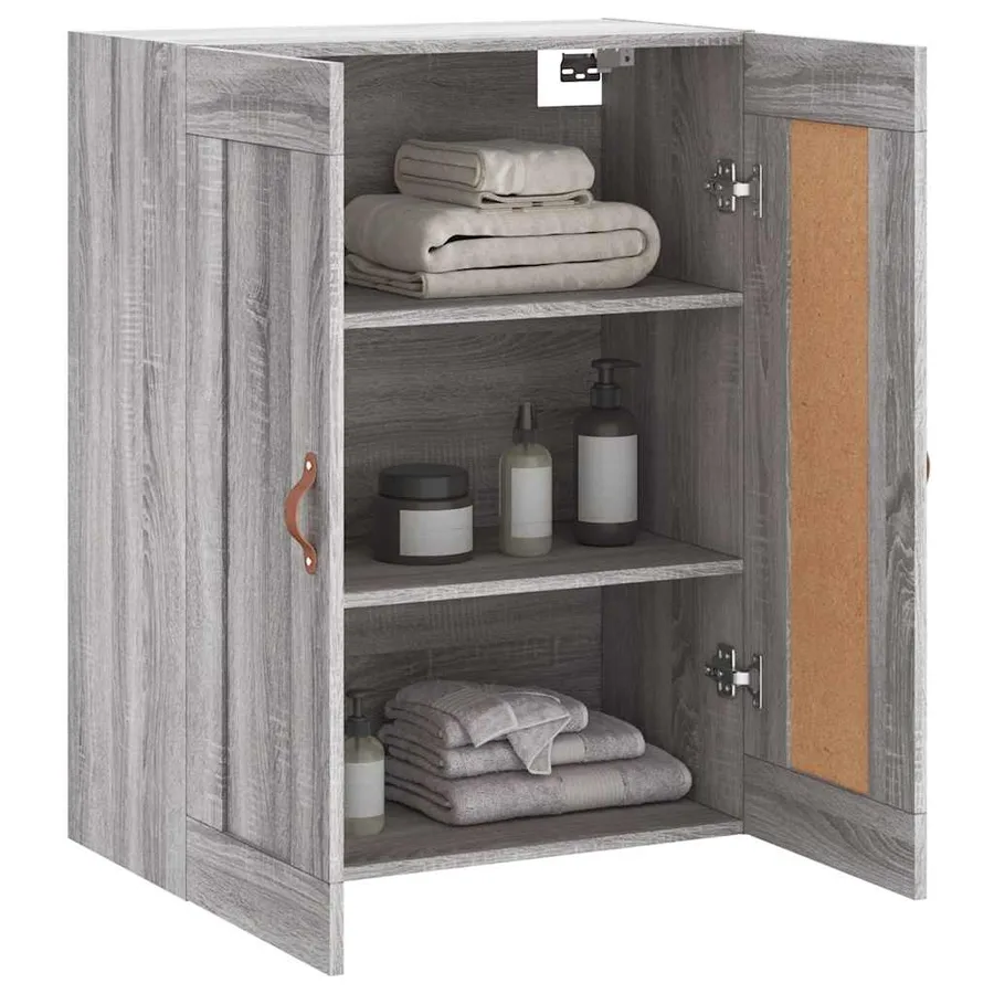 Armoire murale sonoma gris 69,5x34x90 cm bois d'ingénierie - 5
