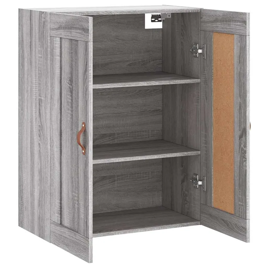 Armoire murale sonoma gris 69,5x34x90 cm bois d'ingénierie - 6