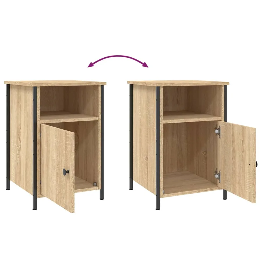 Table de chevet chêne sonoma 40x42x60 cm bois d'ingénierie - 9