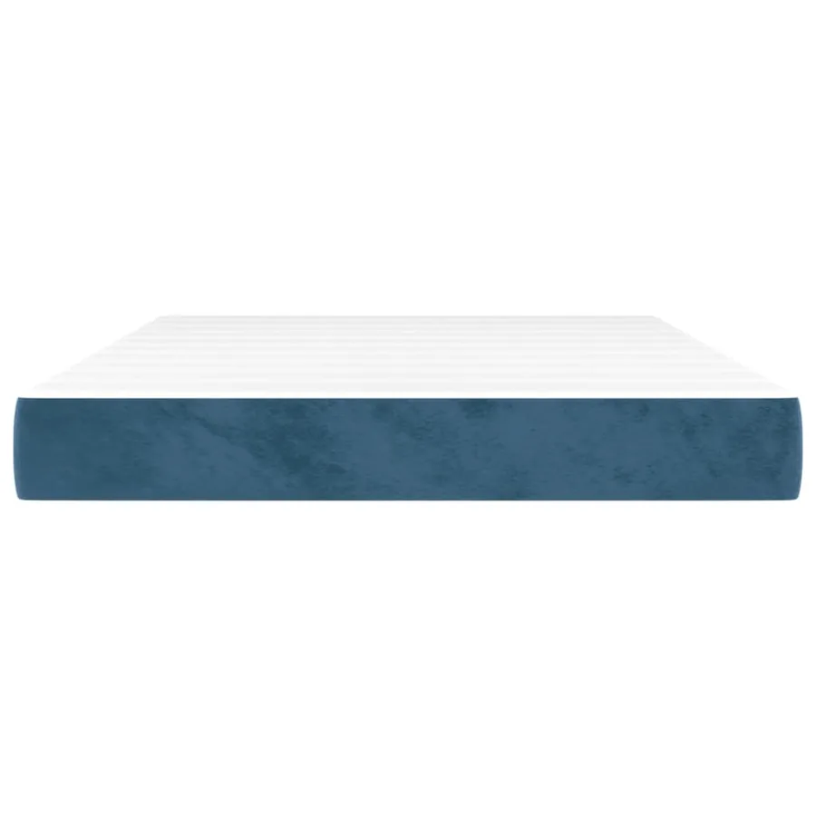 Matelas de lit à ressorts ensachés fermeté moyenne Bleu foncé 140x190x20 cm - 3