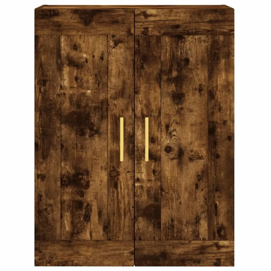 Armoire murale chêne fumé 69,5x34x90 cm bois d'ingénierie - 7
