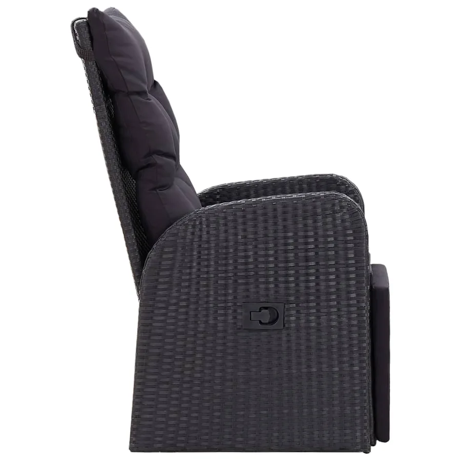 Ensemble à manger de jardin 7 pcs Noir - 17