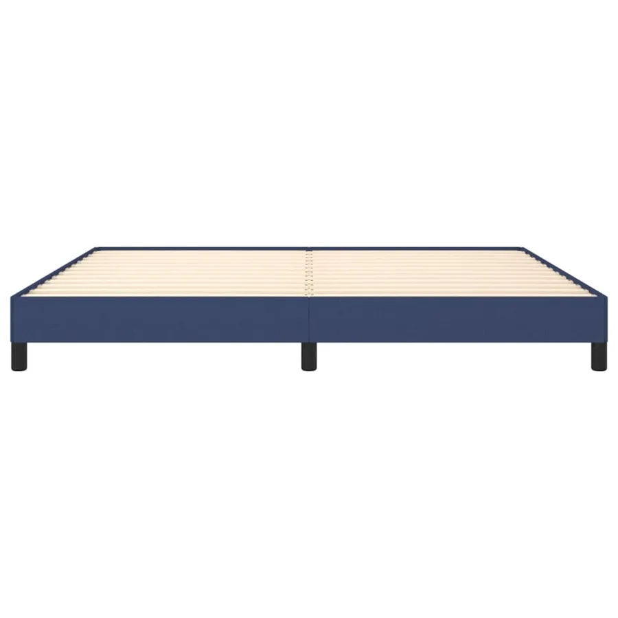Cadre de lit sans matelas bleu 200x200 cm tissu - 5