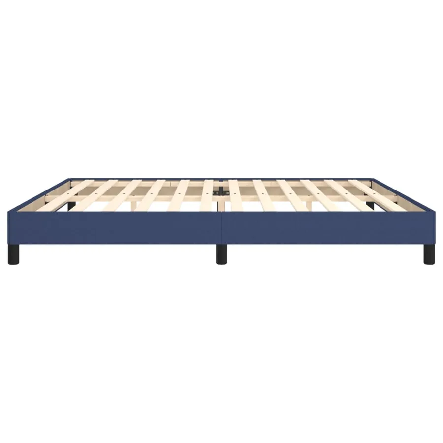 Cadre de lit sans matelas bleu 200x200 cm tissu - 6