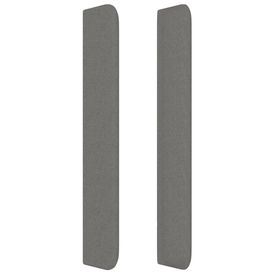 Tête de lit avec oreilles Gris foncé 93x16x118/128 cm Tissu - 4