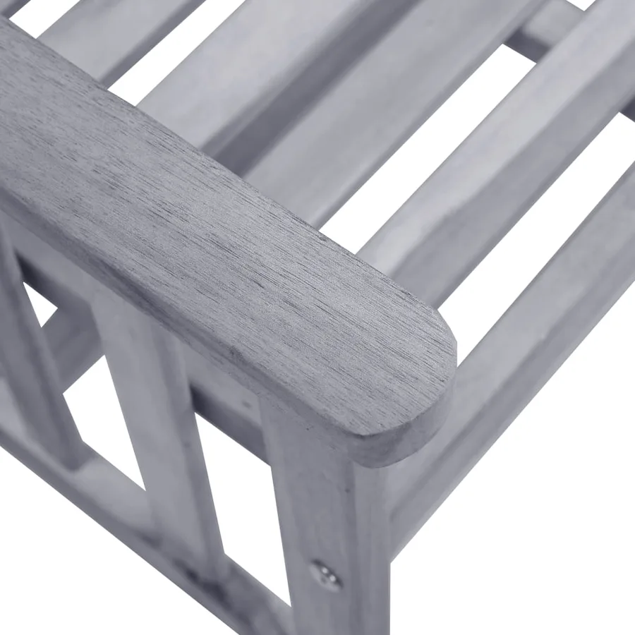 Chaises de jardin avec table à thé et coussins Acacia solide - 6