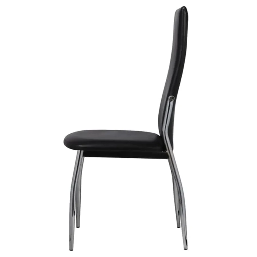 Chaises à manger lot de 2 noir similicuir - 5