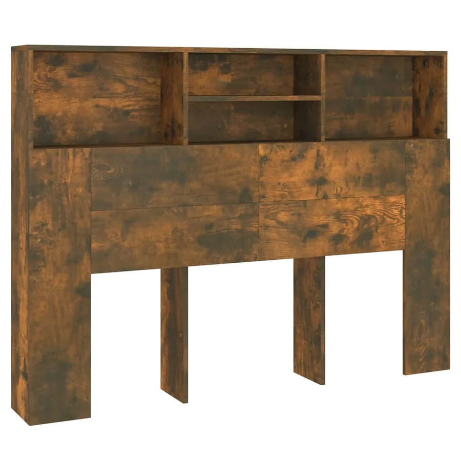 Armoire de tête de lit Chêne fumé 140x19x103,5 cm - 2