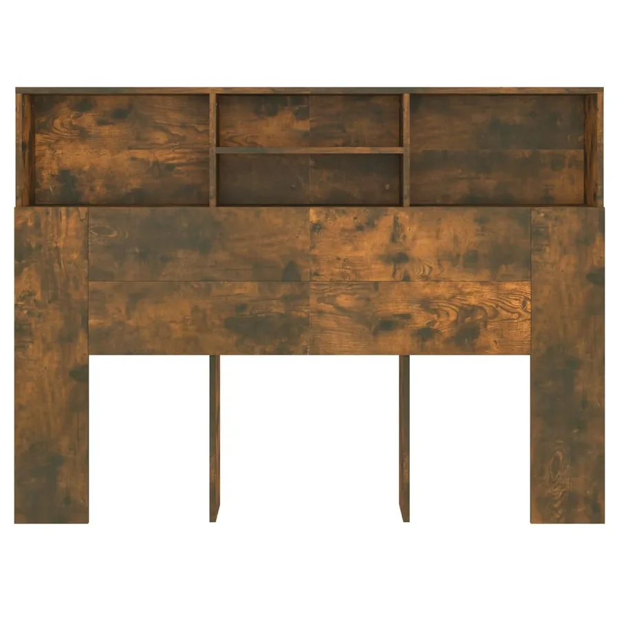 Armoire de tête de lit Chêne fumé 140x19x103,5 cm - 5