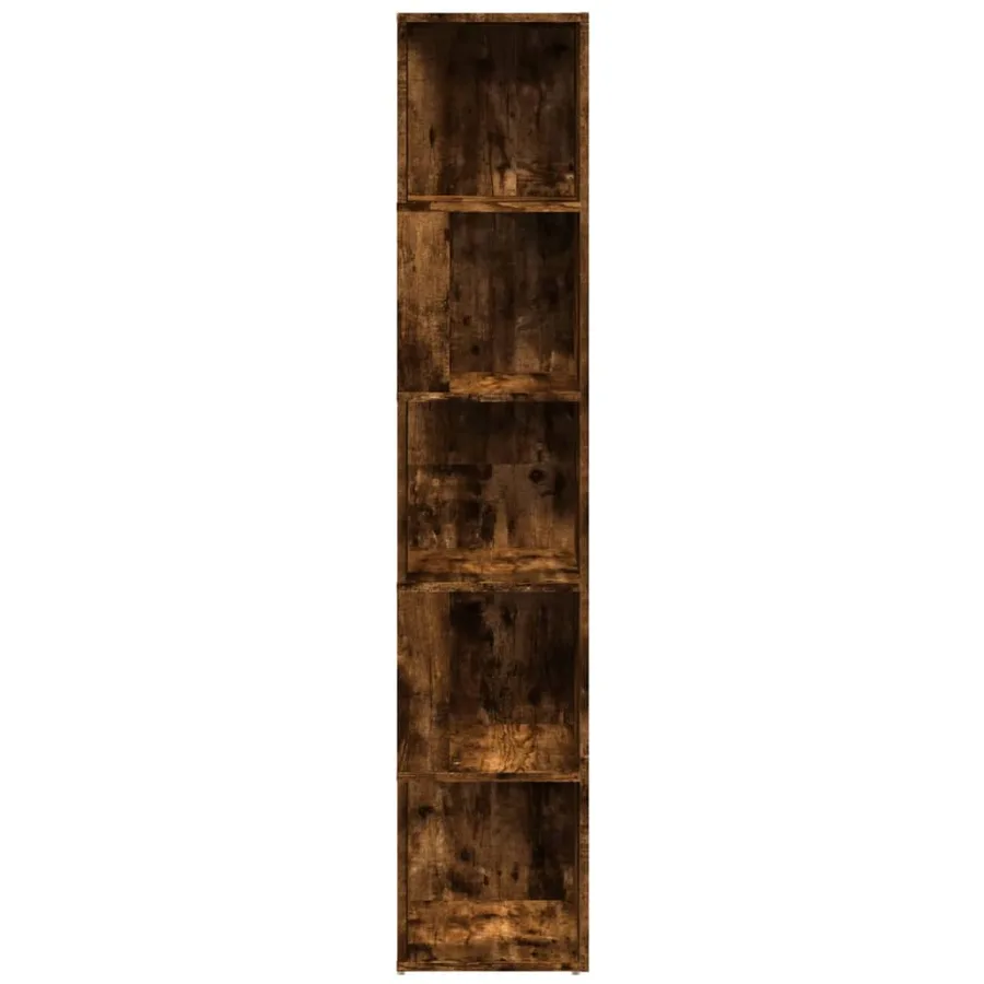 Armoire d'angle Chêne fumé 33x33x164,5 cm Bois d'ingénierie - 4