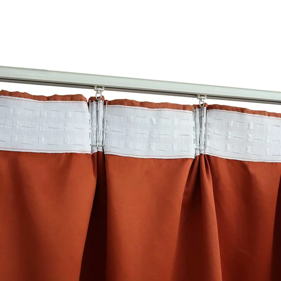 Rideaux occultants avec crochets 2 pcs Rouille 140x245 cm - 4