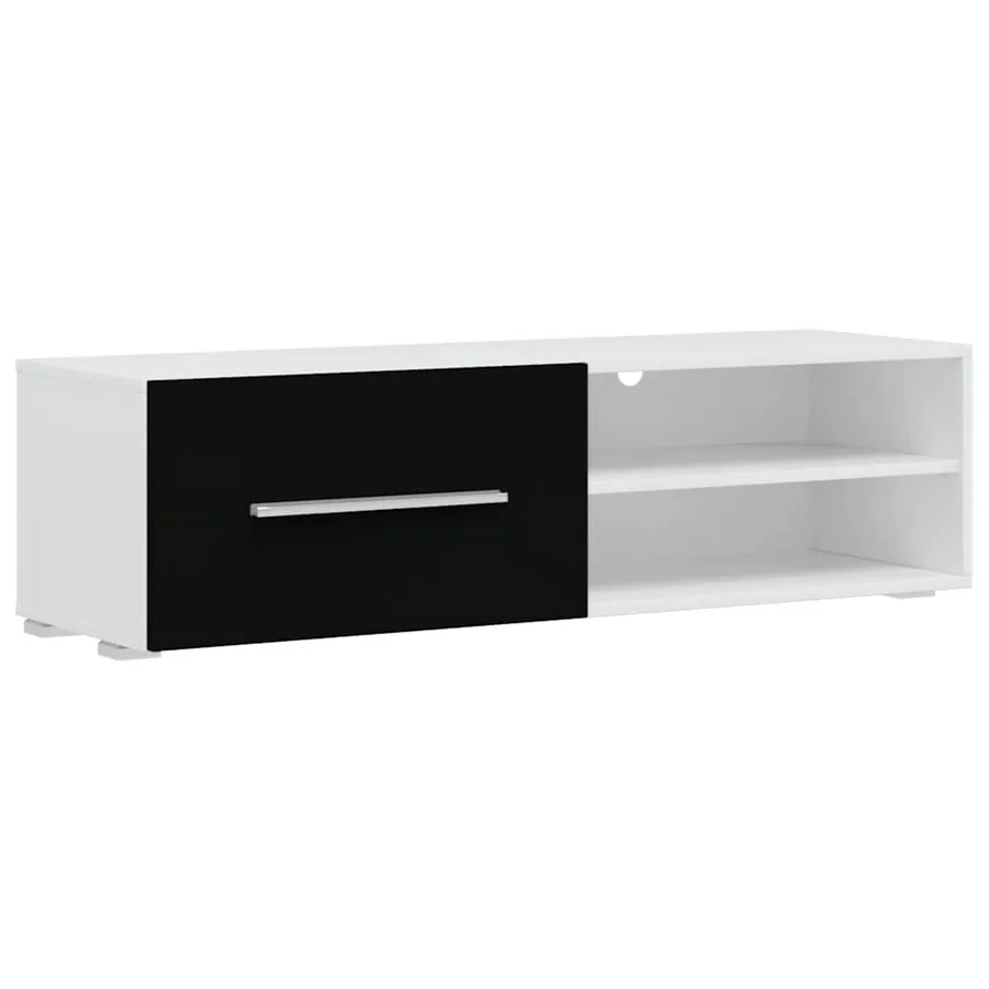 Meuble TV mural 5 pièces avec éclairage LED Noir - 9
