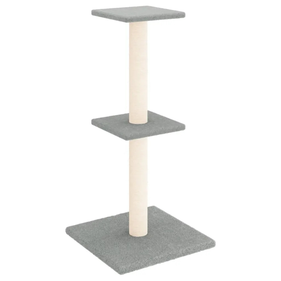 Arbre à chat avec griffoirs en sisal gris clair 73 cm - 2