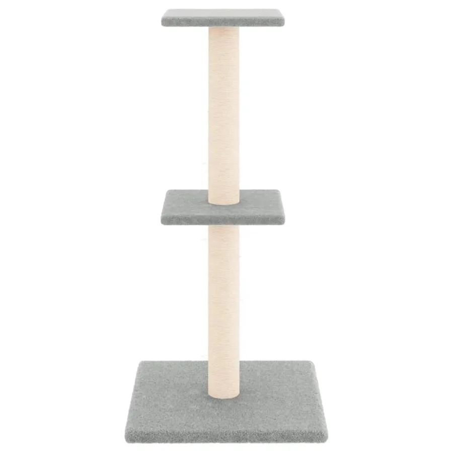 Arbre à chat avec griffoirs en sisal gris clair 73 cm - 3