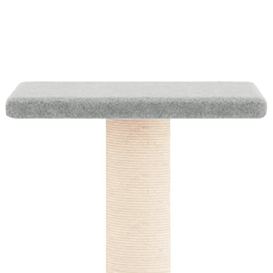 Arbre à chat avec griffoirs en sisal gris clair 73 cm - 4