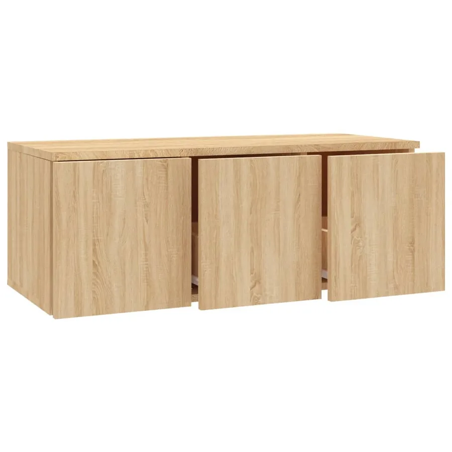 Meuble TV Chêne sonoma 80x34x30 cm Bois d'ingénierie - 5