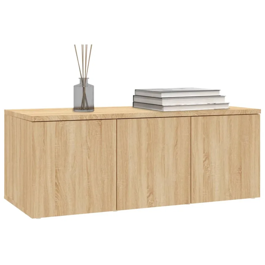 Meuble TV Chêne sonoma 80x34x30 cm Bois d'ingénierie - 7