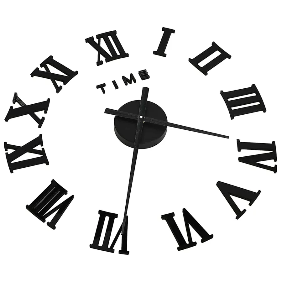 Horloge murale 3D Design moderne Noir 100 cm XXL - 3